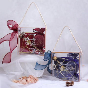 Boîte à bonbons de mariage de bonbons de cadeau transparent